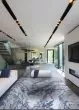 Serenity Abstract Marble Grey/Opal Area Rug