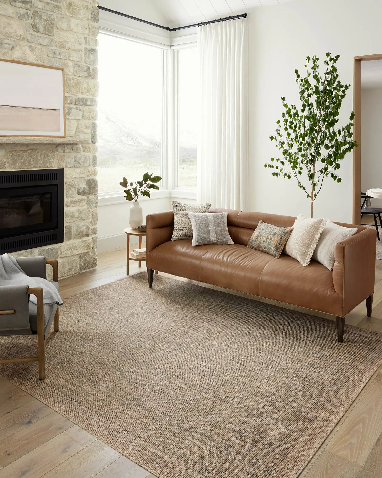 フォクシー Aubrey 2way Loloi Aubrey AUB-04 Sage/Bark Area Rug | Carpet Exchange