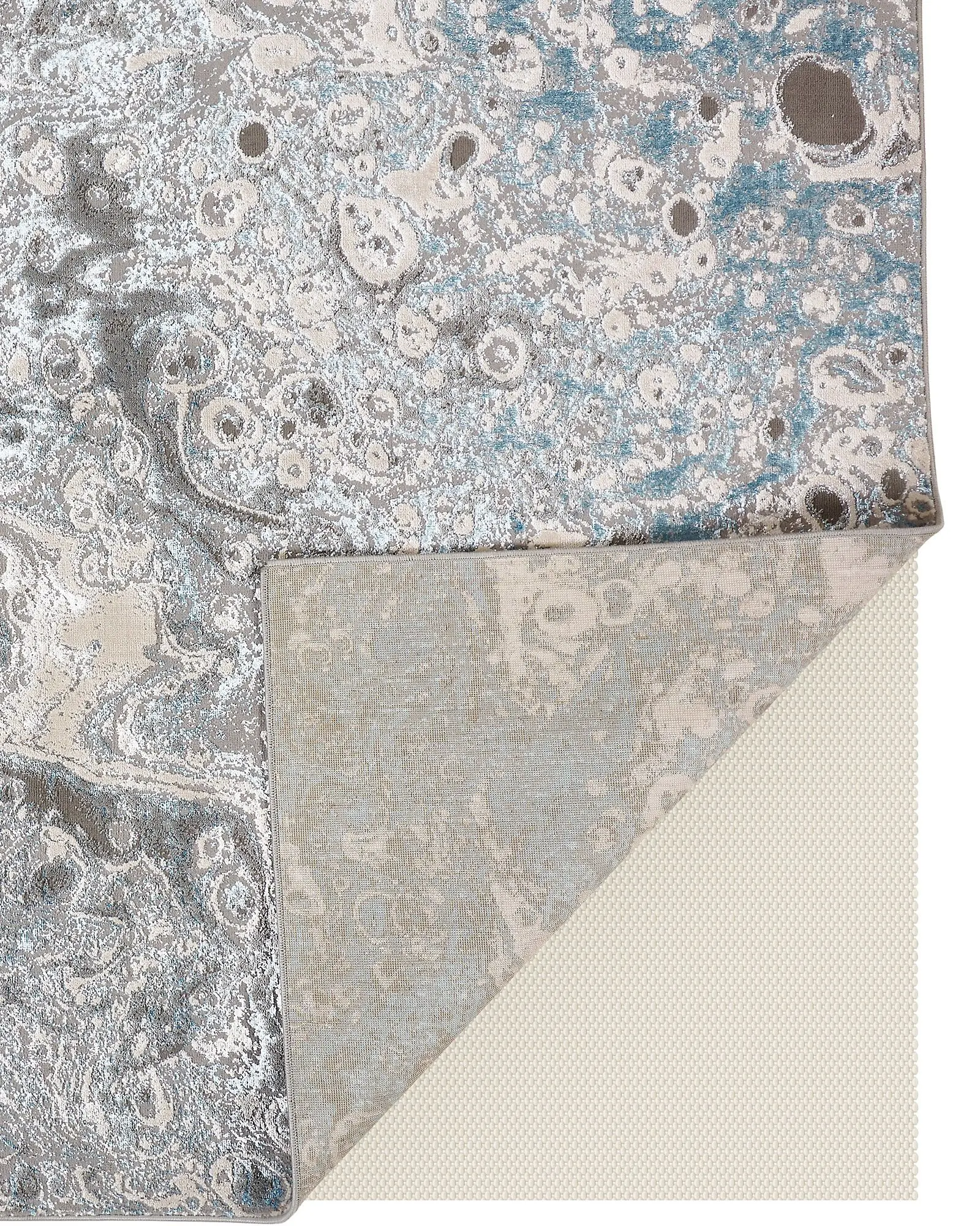 Feizy Azure 3405F Ivory/Gray/Blue Area Rug | Carpet Exchange