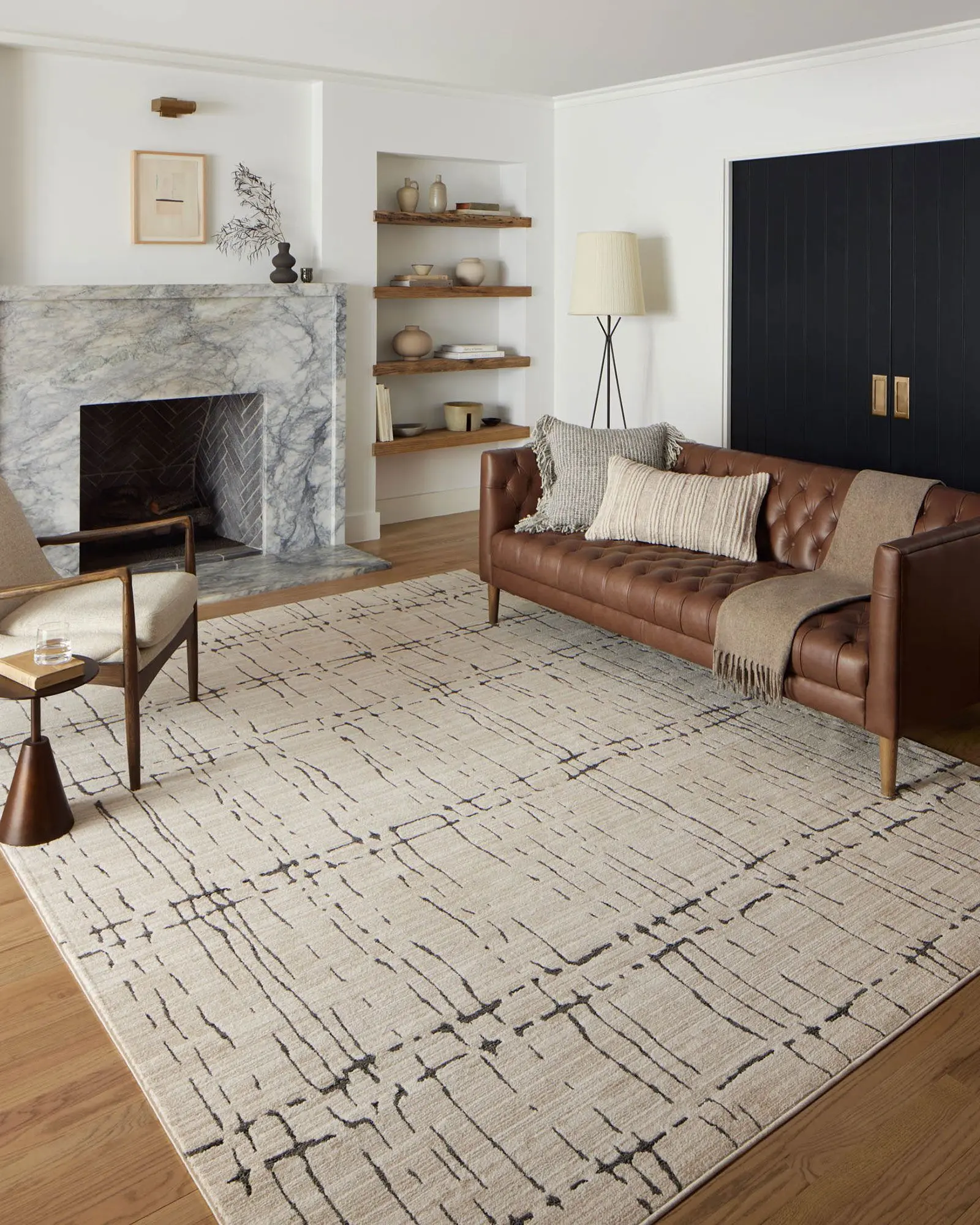 Loloi Darby DAR-06 Sand/Dark Gray Grey Rug | Carpet Exchange