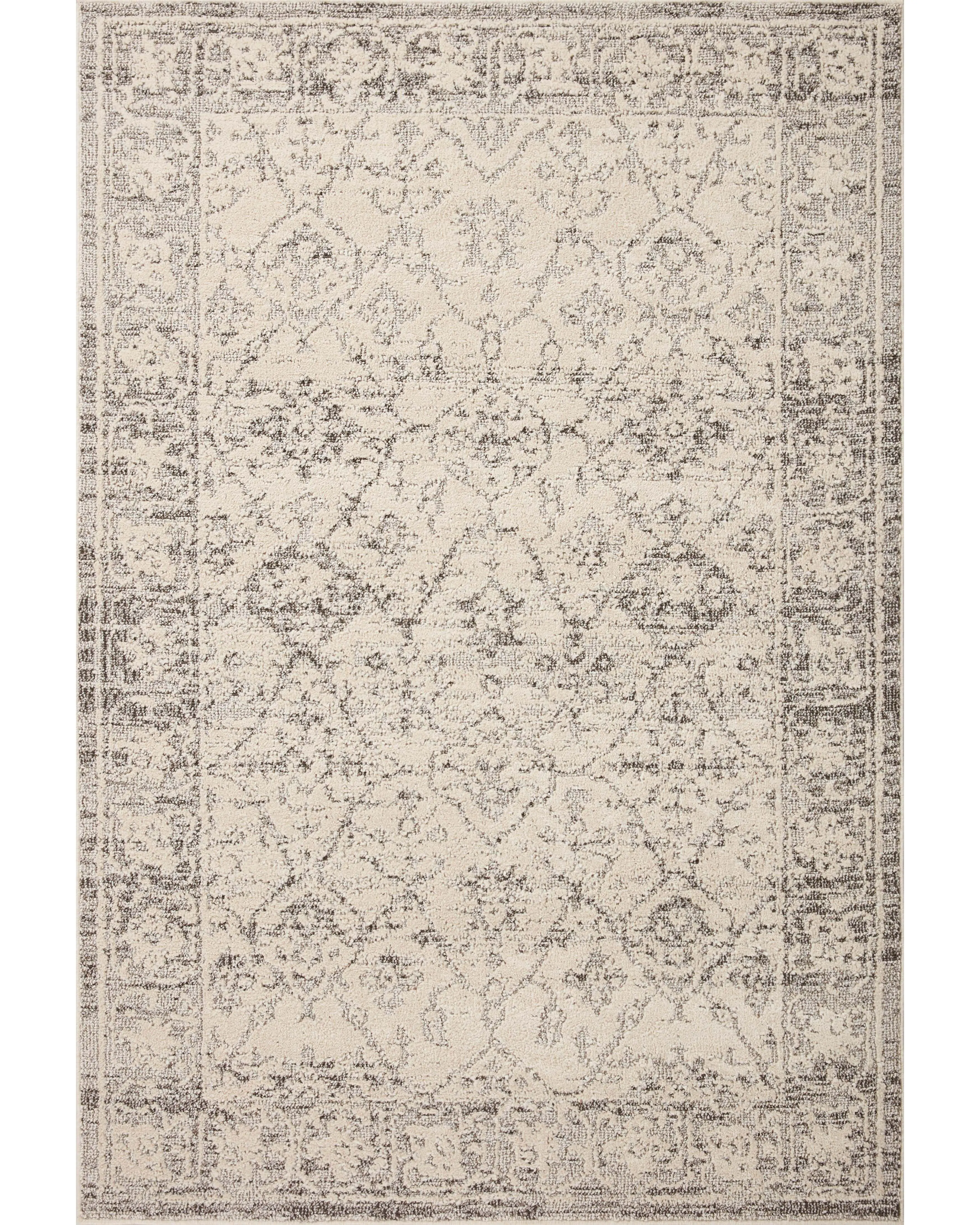 Loloi Gigi GIG-02 Ivory/Stone Area Rug | Carpet Exchange