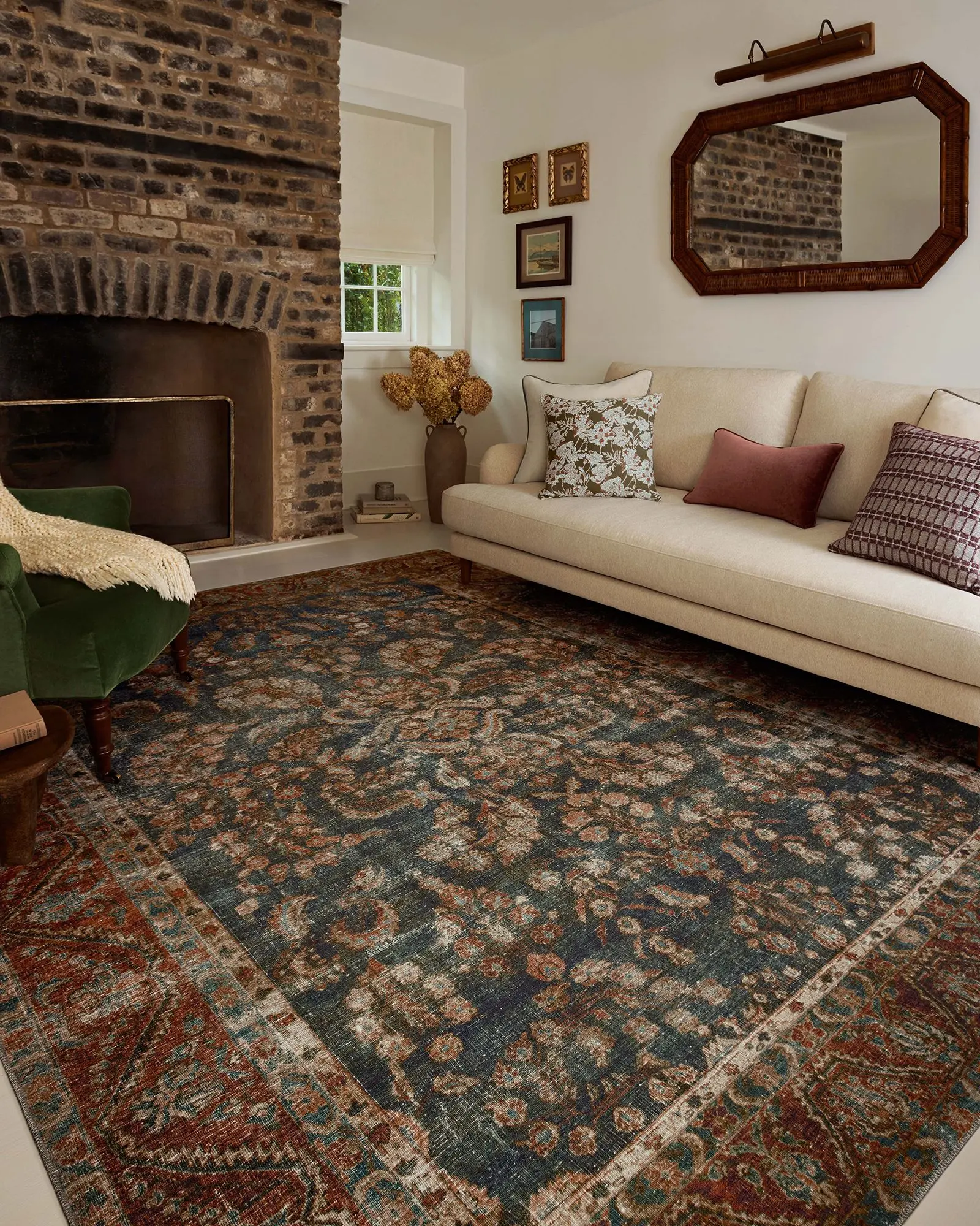★極レア！【USオリジ/MONO/NYC/深溝/RVG手彫】マイルス ウォーキン Loloi Jules JUL-10 Ocean/Spice Area Rug | Carpet Exchange