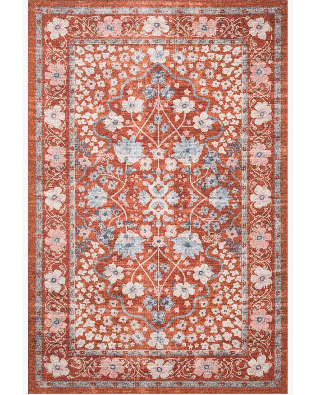 Loloi Palais PAL-02 Crimson Area Rug | Carpet Exchange