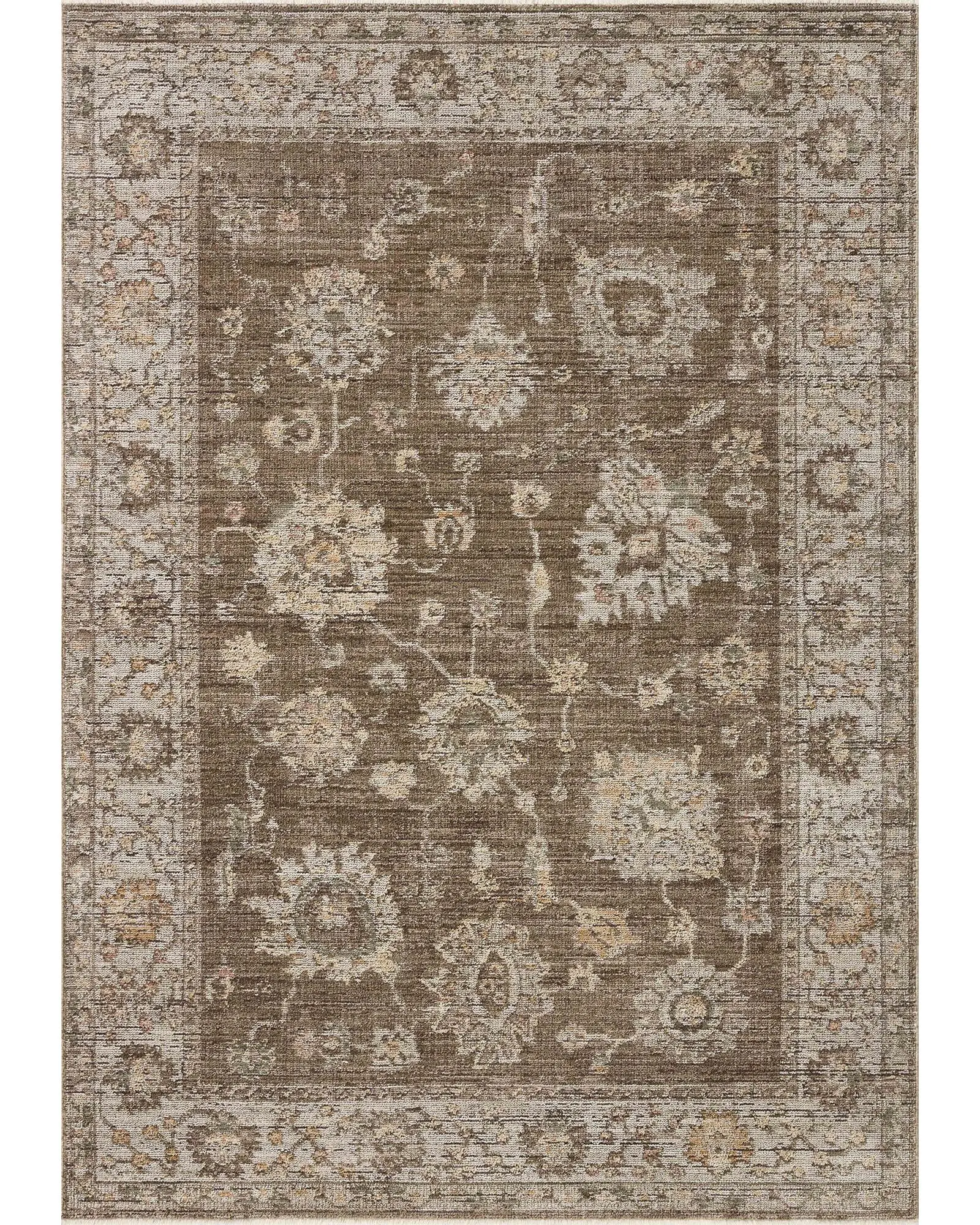 Loloi Priscilla PRL-01 Bark/Ivory 10' Square Rug