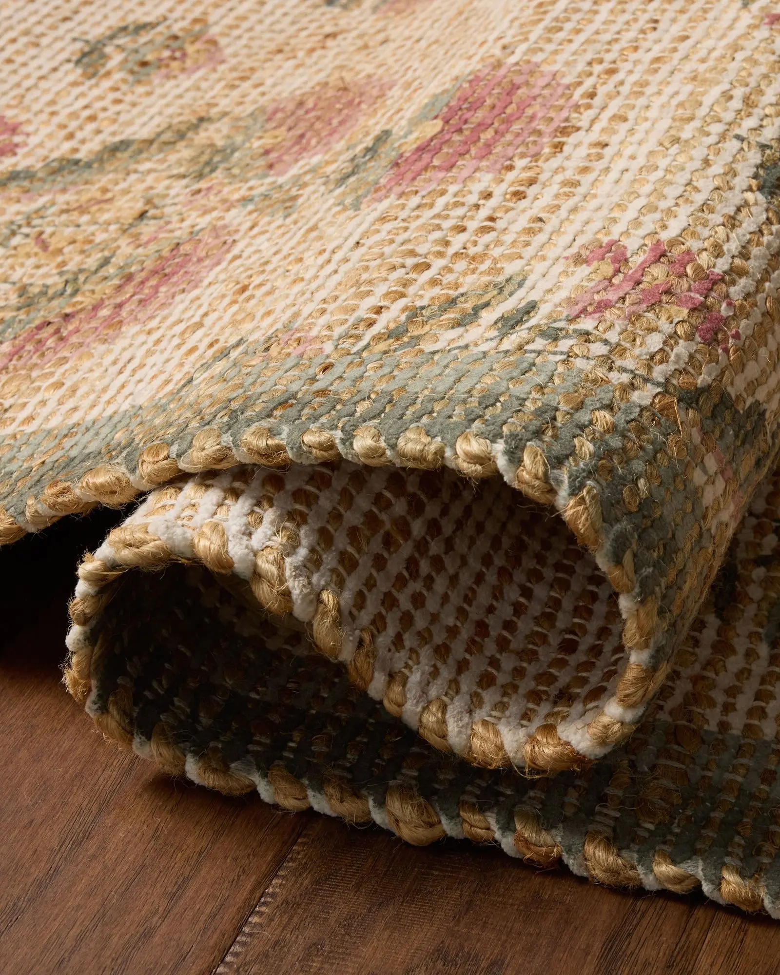 Loloi Rue RUE-01 Sage/Blush Area Rug | Carpet Exchange