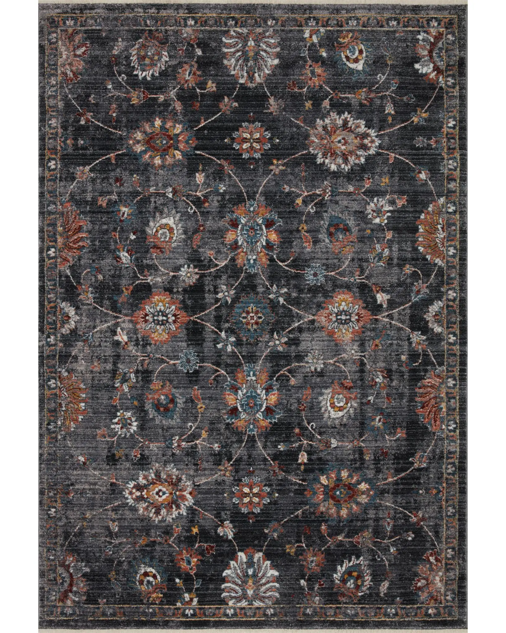 Loloi Samra SAM-08 Charcoal/Multi Rug | Carpet Exchange