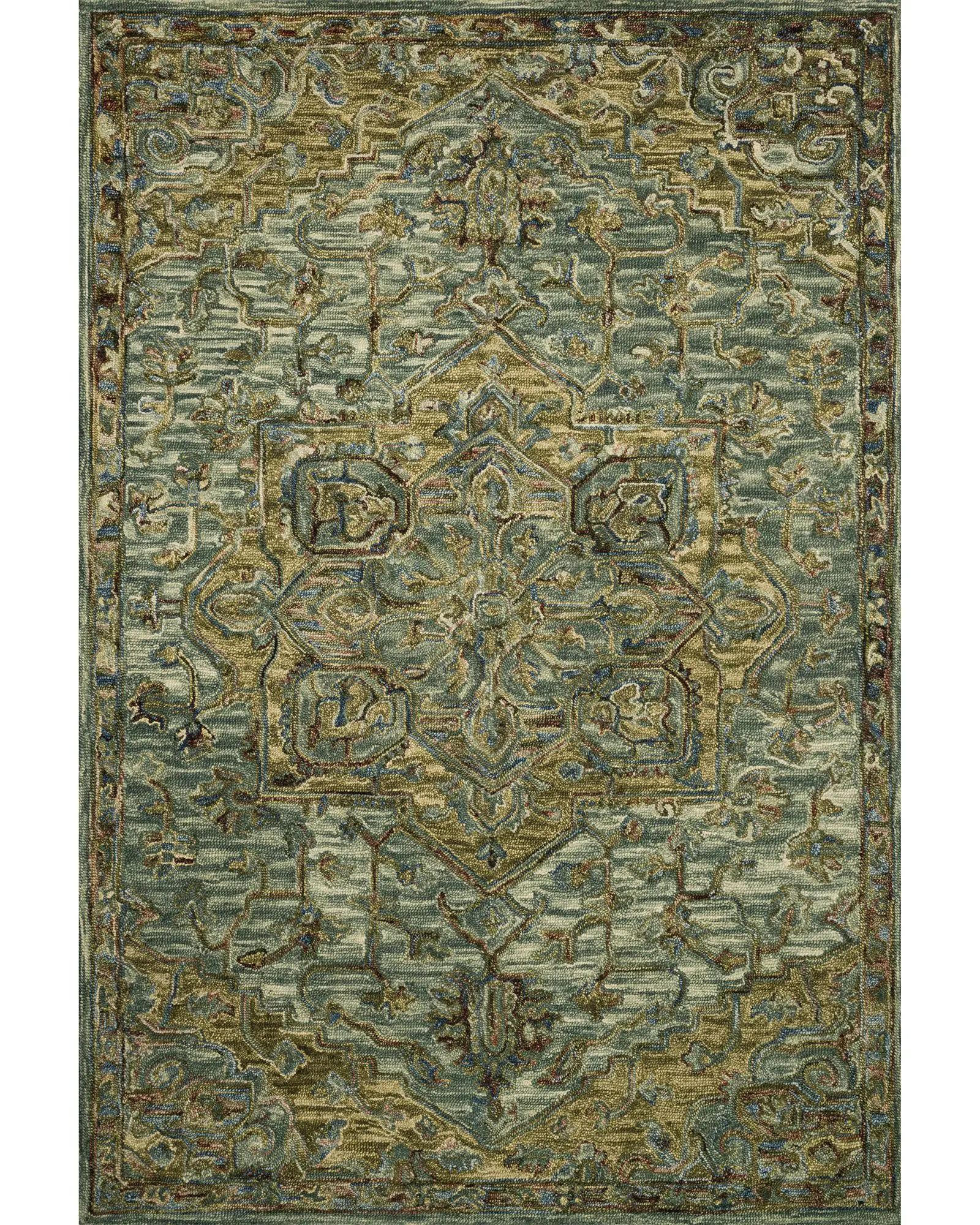 Loloi Victoria VK-20 Dark Green/Tobacco Rug