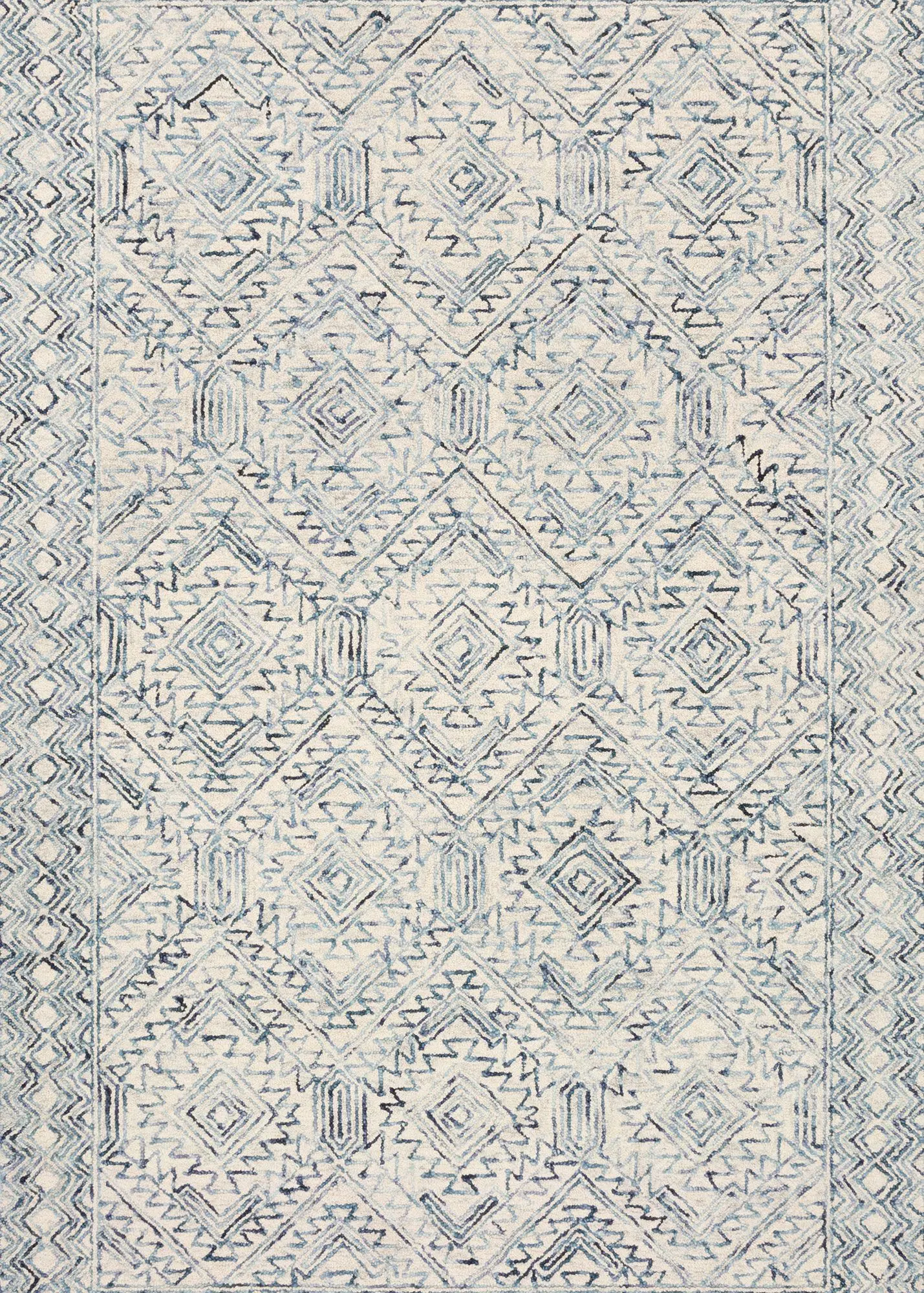 Loloi Ziva ZV-03 Bluestone Area Rug | Carpet Exchange