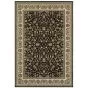 Kashan 108b Black/Ivory Area Rug