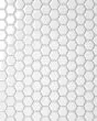 Le Cafe White Glossy Porcelain 1"x1" Hexagon Mosaic Tile