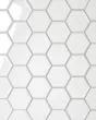 Le Cafe White Glossy Porcelain 2"x2" Hexagon Mosaic Tile
