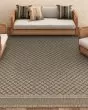 Naturalistic Symmetry Natural/Black Area Rug