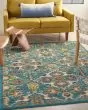 Allur ALR03 Turquoise Ivory Area Rug