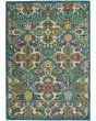 Allur ALR03 Turquoise Ivory Area Rug