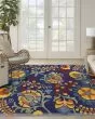 Aloha ALH17 Navy Multicolor Area Rug