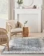 American Manor AMR01 Blue/Ivory Area Rug