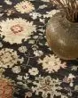 Antique Bloom ANB01 Black Area Rug