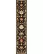 Antique Bloom ANB01 Black Area Rug