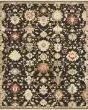 Antique Bloom ANB01 Black Area Rug