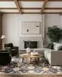 Antique Bloom ANB01 Navy Area Rug