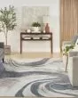Astra Machine Washable ASW15 Ivory Blue Rug