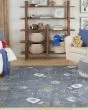 Astra Machine Washable ASW18 Blue Rug