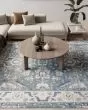 Astra Machine Washable ASW20 Blue Area Rug