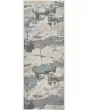 Azure 3525F Ivory/Gray/Blue Area Rug