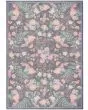 Botanical Washables BOT02 Charcoal Multicolor 4'x6' Area Rug