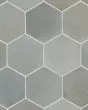 Celine Blue Matte Glazed Porcelain 4.5"x4" Hexagon Field Tile