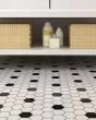 Circuit White w/black 2x2 Hexagon Matte Tile