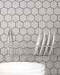 Circuit White 2x2 Hexagon Matte Tile