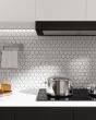 Circuit White 2x2 Hexagon Matte Tile