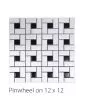 Circuit White w/black Basketweave Matte Tile