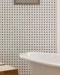Circuit White w/black Basketweave Matte Tile