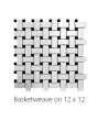 Circuit White w/black Pinwheel Matte Tile