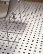 Circuit White w/black Pinwheel Matte Tile