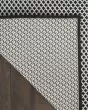 Courtyard COU01 Black White Area Rug