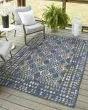 Dahlia 1402 Blue Mosaic Area Rug