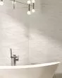 Etch Linear White Matte Ceramic Tile