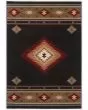 Hudson 87g Black/Green Area Rug