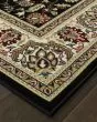 Kashan 108b Black/Ivory Area Rug