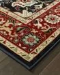 Kashan 96w Red/Ivory Area Rug