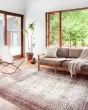 Layla LAY-12 Ivory/Brick Area Rug