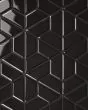 Le Cafe Black Glossy Porcelain 1"x2" Half Hexagon Mosaic Tile