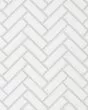 Le Cafe White Matte Porcelain 1"x3" Herringbone Mosaic Tile