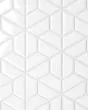 Le Cafe White Glossy Porcelain Half Hexagon Mosaic Tile