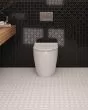 Le Cafe White Matte Porcelain Octagon Mosaic Tile