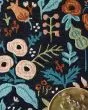 Les Fleurs LES-01 Black Area Rug