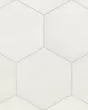 Makoto Shoji White Matte Glazed Porcelain 10"x11.5" Tile